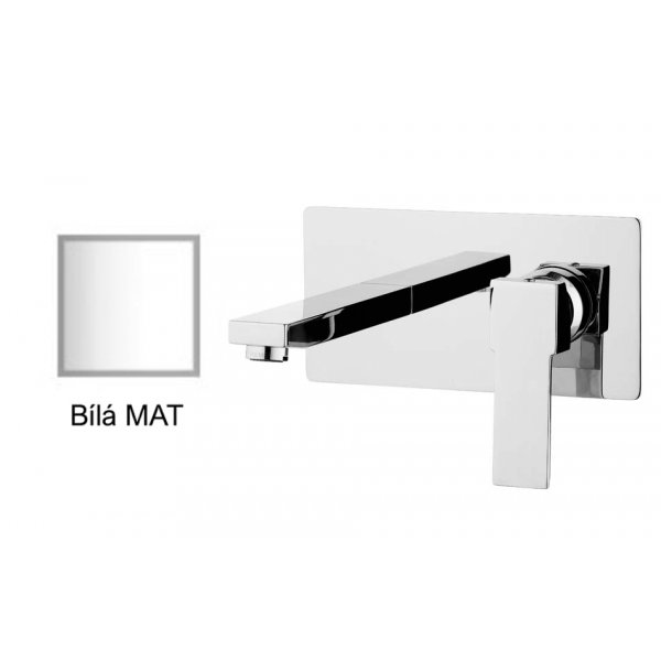 Baterie QUADRO BÍLÁ MAT umyvadlová ze zdi