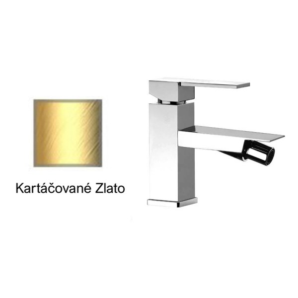 Baterie bidetová QUADRO KARTÁČOVANÉ ZLATO