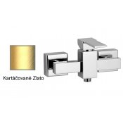 Baterie QUADRO KARTÁČOVANÉ ZLATO sprchová páková