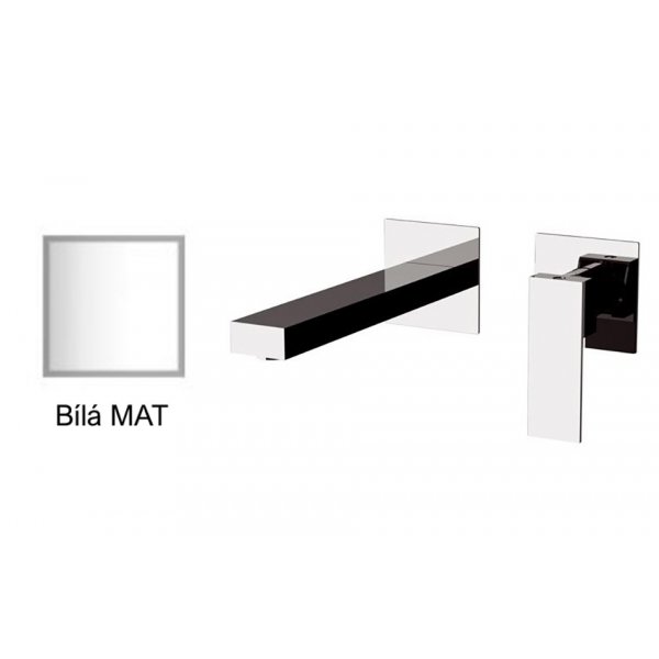 Baterie QUADRO BÍLÁ MAT umyvadlová, ze zdi II.