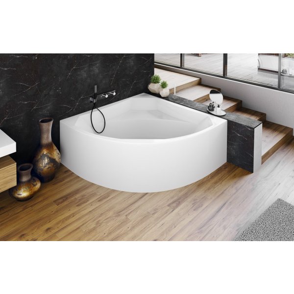 Masážní vana ROSANA MONOLITH 136x136x63 cm HYDRO + PERLIČKA s PROFI EVO ovládáním, s automatickým Proplachem