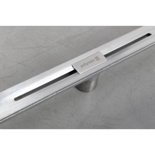 SLIM RIVER nerezový podlahový žlab s roštem, L.400-1000, DN50