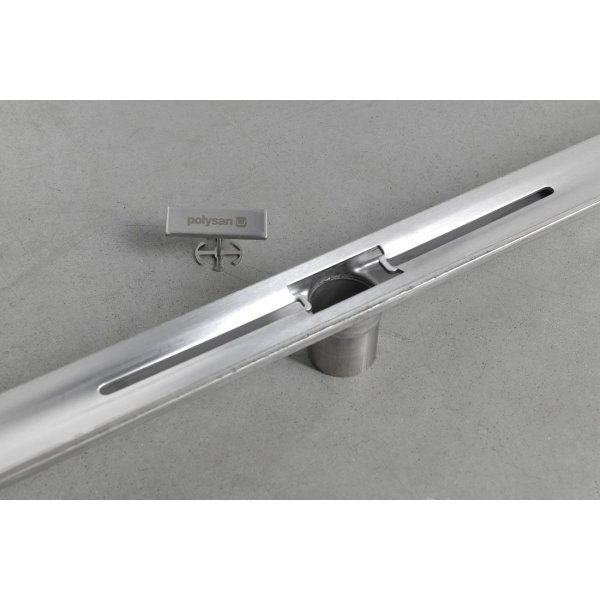 SLIM RIVER nerezový podlahový žlab s roštem, L.400-1000, DN50