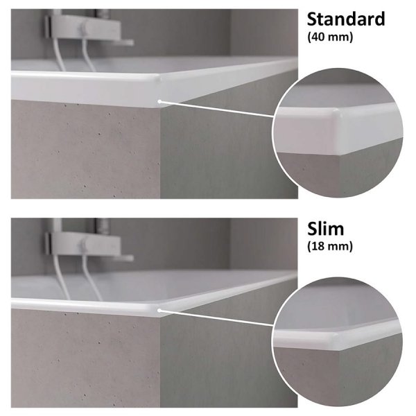 Masážní vana VARIA SLIM 180x80x45 cm HYDRO + PERLIČKA s PROFI EVO ovládáním, s automatickým Proplachem