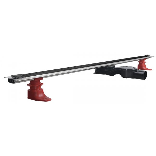 SLIM SPRING nerezový podlahový žlab s roštem, L-250-1200, DN50, černá mat