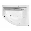 Masážní vana TANDEM P 170x130x50 cm HYDRO + PERLIČKA s PROFI FLAT ovládáním, s automatickým Proplachem