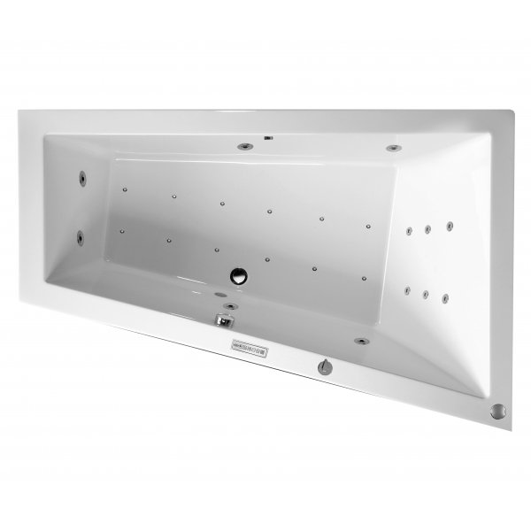 Masážní vana TRIANGL R 180x120x50 cm HYDRO + PERLIČKA s PROFI FLAT ovládáním, s automatickým Proplachem