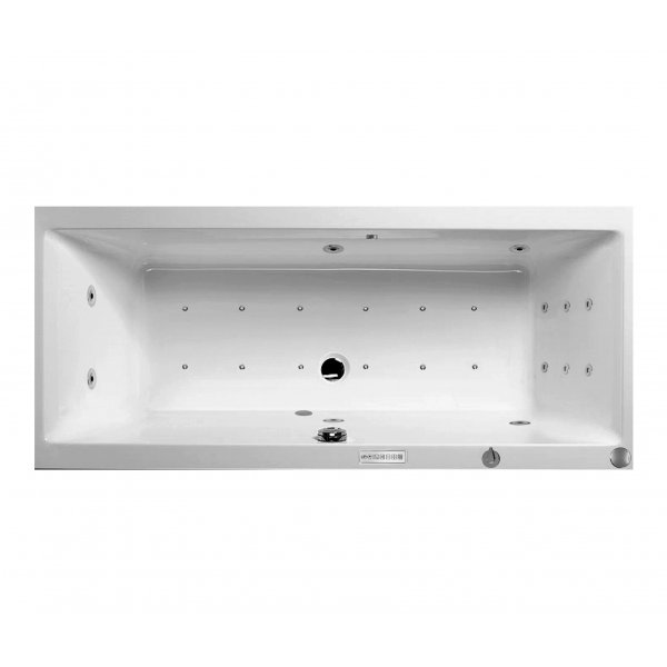 Masážní vana VARIA SLIM 200x90x47 cm HYDRO + PERLIČKA s PROFI FLAT ovládáním, s automatickým Proplachem