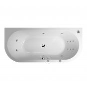 Masážní vana ke stěně VIVA D 175x80x47 cm, systém HYDRO s PROFI LIGHT ovládáním, s automatickým Proplachem