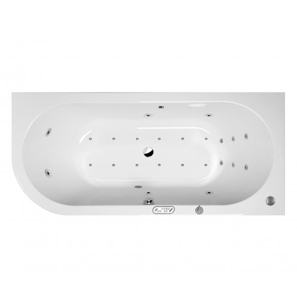 Masážní vana VIVA R 175x80x47 cm HYDRO + PERLIČKA s DIGI ovládáním, s automatickým Proplachem