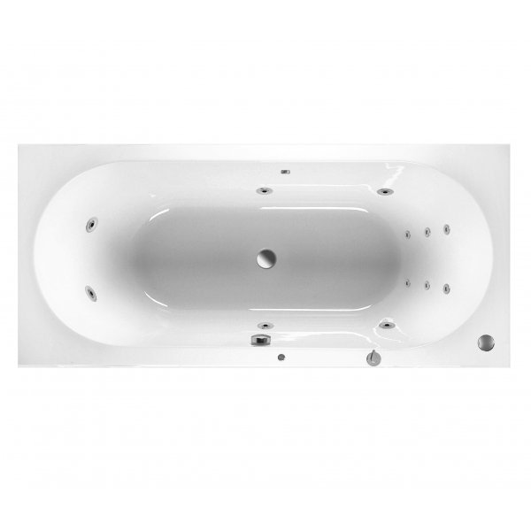 Masážní vana VIVA B SLIM 175x80x47 cm, systém HYDRO s PROFI LIGHT ovládáním, s automatickým Proplachem