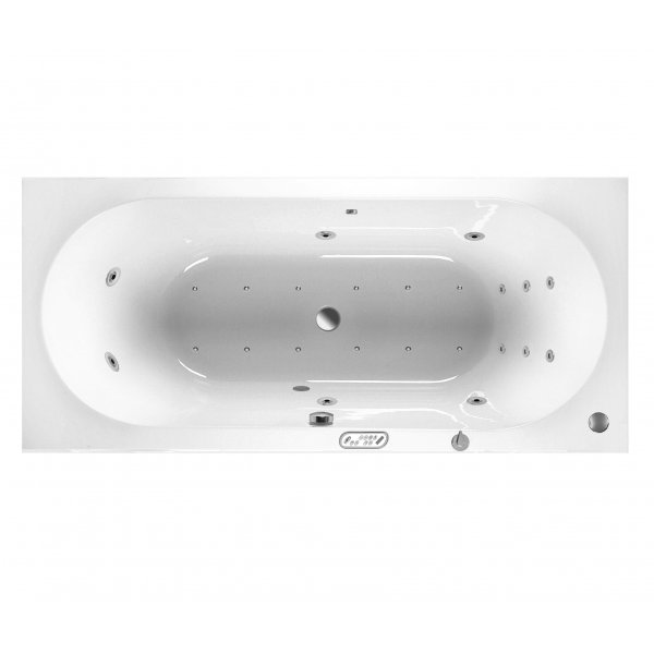Masážní vana VIVA B 185x80x47 cm, systém HYDRO + PERLIČKA s DIGI ovládáním, s automatickým Proplachem