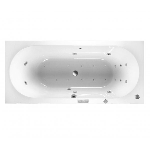 Masážní vana VIVA B SLIM 175x80x47 cm, systém HYDRO + PERLIČKA s PROFI FLAT ovládáním, s automatickým Proplachem