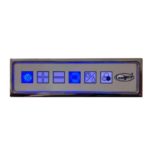 Masážní vana ANDRA L SLIM 180x90x45 cm HYDRO + PERLIČKA s PROFI FLAT ovládáním, s automatickým Proplachem