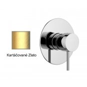 Baterie RONDO-X KARTÁČOVANÉ ZLATO podomítková páková, 1 funkce