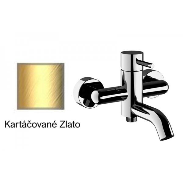Baterie RONDO-X KARTÁČOVANÉ ZLATO vanová páková