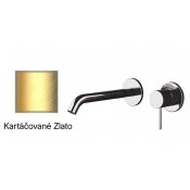 Baterie RONDO-X KARTÁČOVANÉ ZLATO umyvadlová ze zdi II.