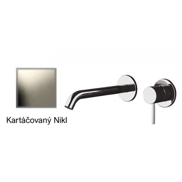 Baterie RONDO-X KARTÁČOVANÝ NIKL umyvadlová ze zdi II.