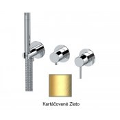 Podomítková baterie RONDO-X KARTÁČOVANÉ ZLATO páková, 2 funkce