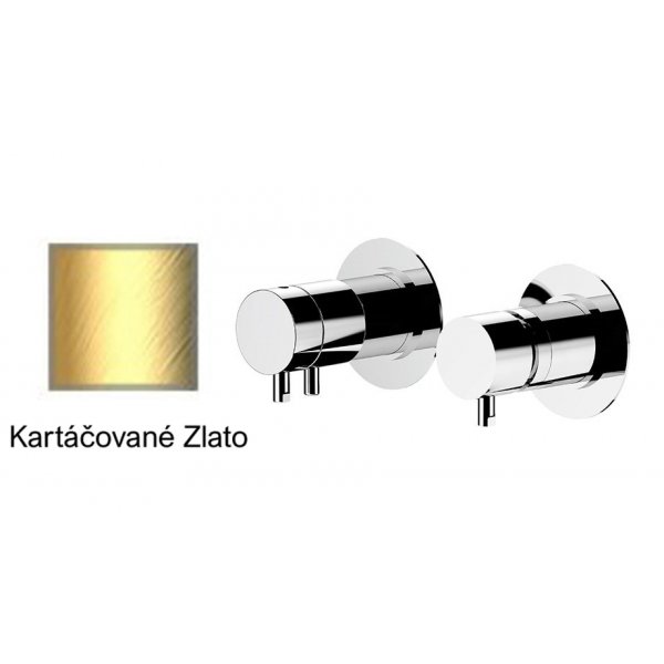 Podomítková baterie RONDO-X KARTÁČOVANÝ NIKL termostatická, 2 funkce, chrom