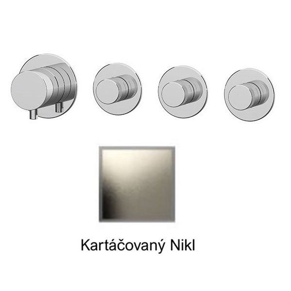 Podomítková baterie KARTÁČOVANÝ NIKL páková, 3 funkce