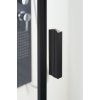 Čtvercová zástěna ZOOM LINE BLACK 80x80 cm (otočné dveře + boční stěna)