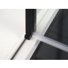 Obdélníková zástěna ZOOM LINE BLACK 130x80 cm (otočné dveře s pevnou stěnou + boční stěna)