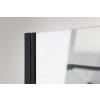 Obdelníková zástěna ZOOM LINE BLACK 80x90 cm (otočné dveře + boční stěna)