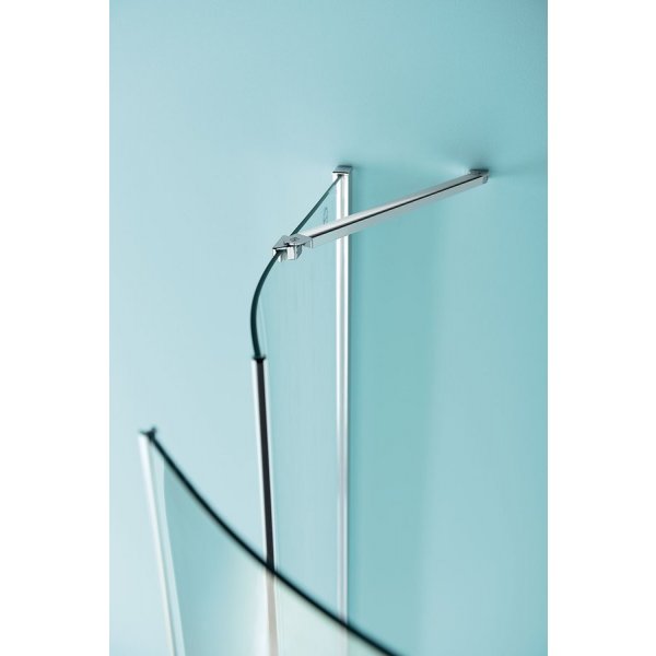 ZOOM čtvrtkruhová sprchová zástěna 900x900mm, čiré sklo, levá