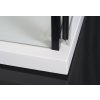 Obdélníková zástěna ZOOM LINE BLACK 110x80 cm (otočné dveře s pevnou stěnou + boční stěna)
