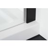 Čtvercová zástěna ZOOM LINE BLACK 90x90 cm (otočné dveře + boční stěna)