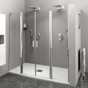 Sprchové dveře do niky ZOOM LINE s 2 pevnými stěnami 180 cm