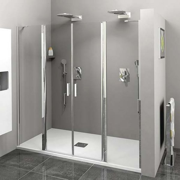 Sprchové dveře do niky ZOOM LINE s 2 pevnými stěnami 160 cm